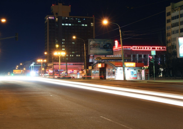 Луганск, центр ночью