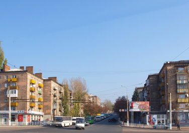 Луганск, перекресток ул. Советская - ул. Ленина