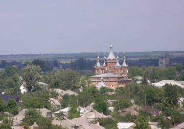 Старобельск, Вид с горы на Храм
