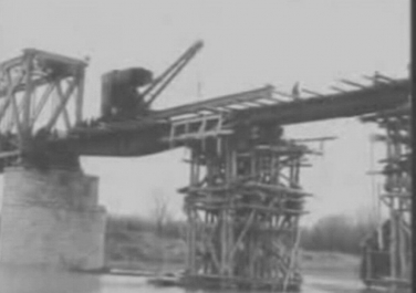 Восстановление моста через Северский Донец (на "треугольнике"), Строительство