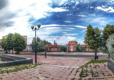 Панорама на мемориал Вечный  Огонь в Луганске, Достопримечательности